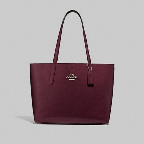 COACH BRAND NEW AVENUE TOTE‎ RASPBERRY/METALLIC RASPBERRY/LIGHT GOLD $350